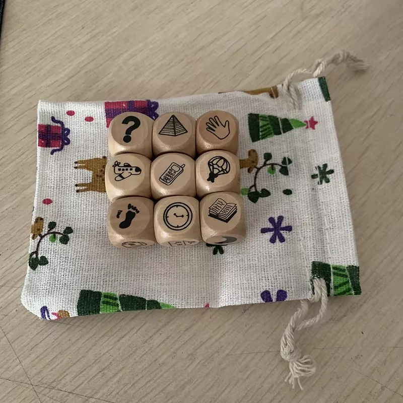 Jeu de société de dés d'histoire, Puzzle pour raconter des histoires, famille/fête/amis Parents avec
