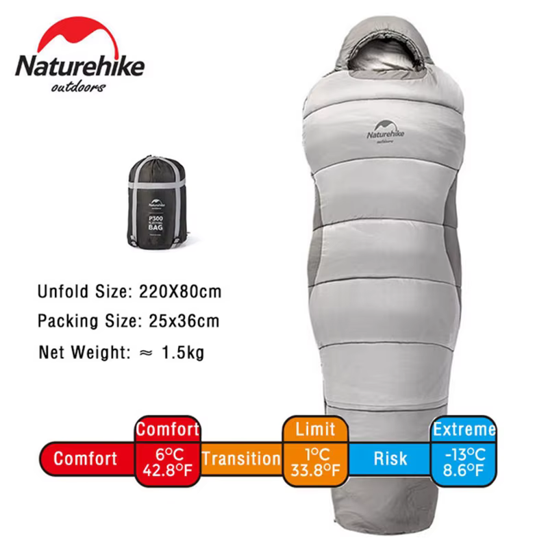 Naturehike Camping randonnée sac de couchage Portable automne hiver épaississement chaleur résistant