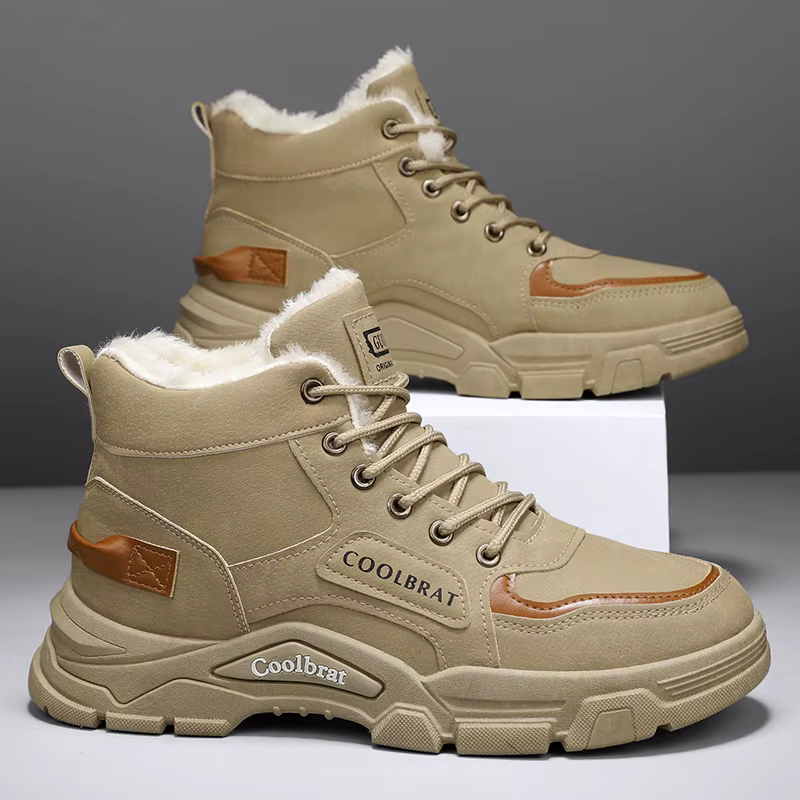 Bottes pour hommes : bottines de ski classiques élégantes pour randonnée en plein air, alpinisme et