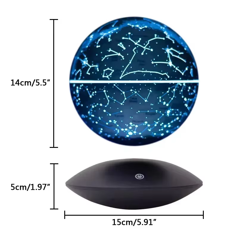 Lampe LED flottante au clair de lune, globe rotatif automatique, décoration de droitation magnétique