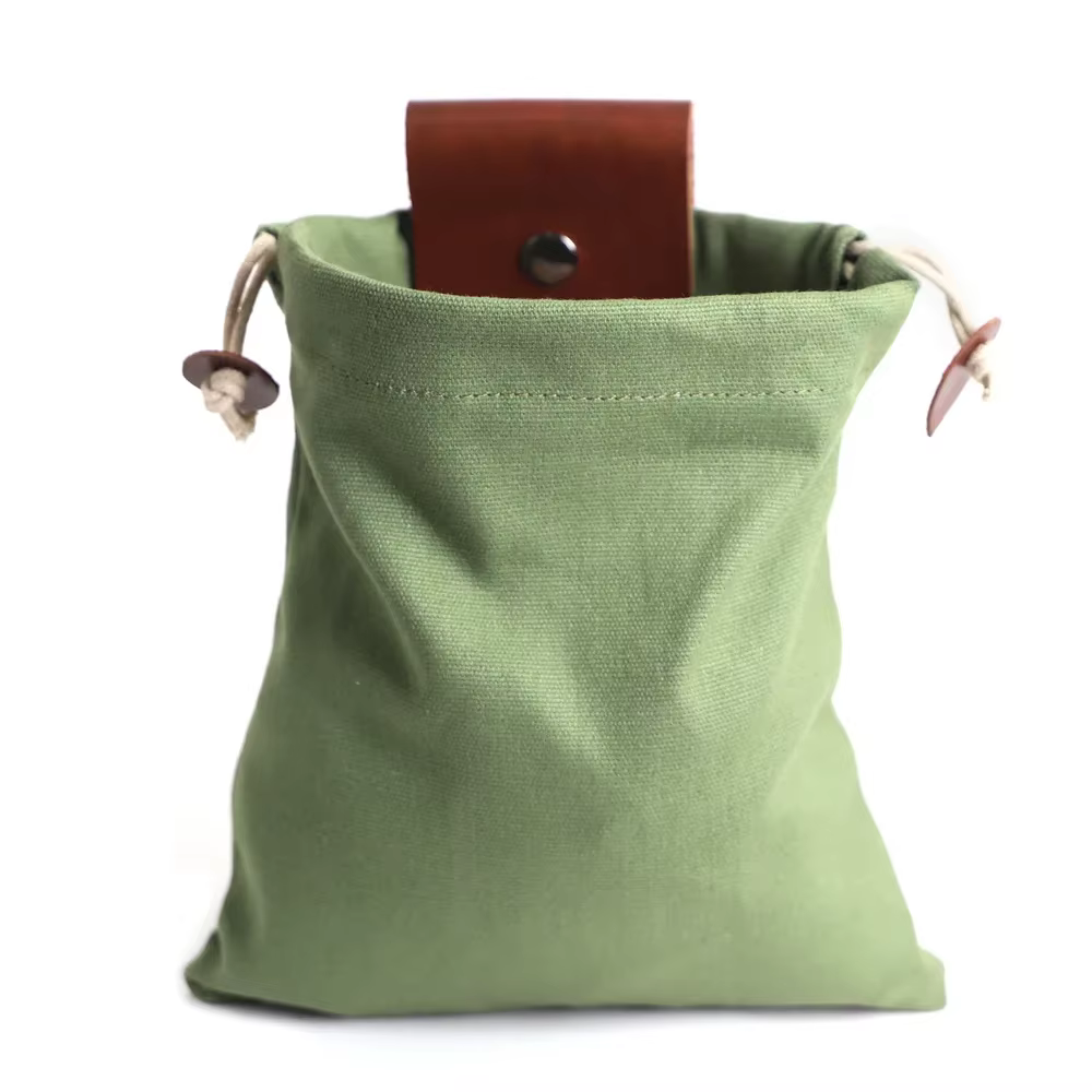 Sac de ramassage de fruits portable en cuir, 1 pièce, pour l'extérieur, poudre de cueillette, pliabl