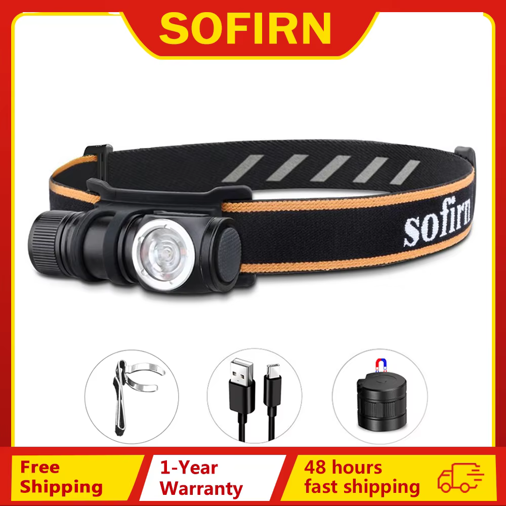 Sofirn HS10 USB C Rechargeable Mini 16340 lampe frontale 1100lm TN-3535 90CRI Angle lampe de poche o