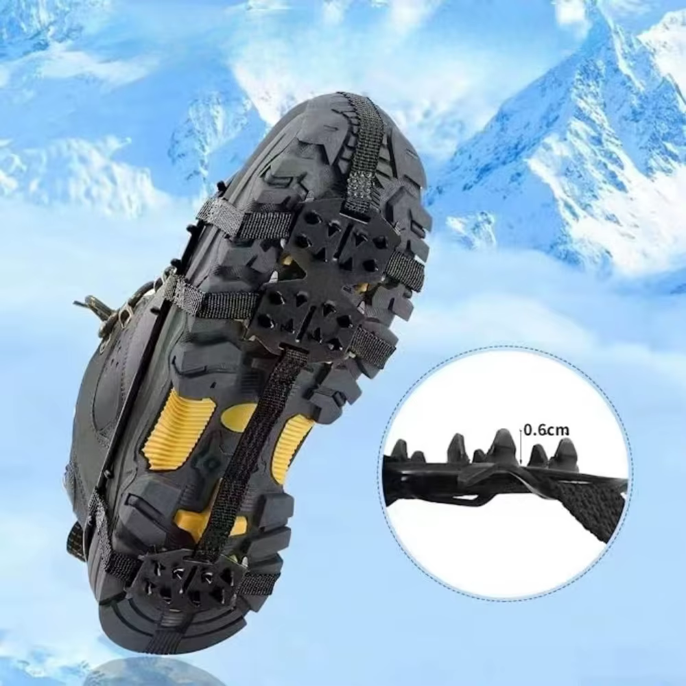 1 paire M L Crampons chaussures couverture 24 dents anti-dérapant glace poignées pince chaussures bo