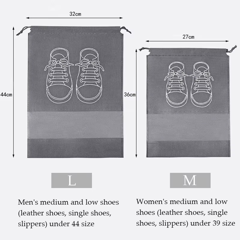 Sacs à chaussures de voyage avec corde, 5/10 pièces, grands organisateurs de rangement de chaussures