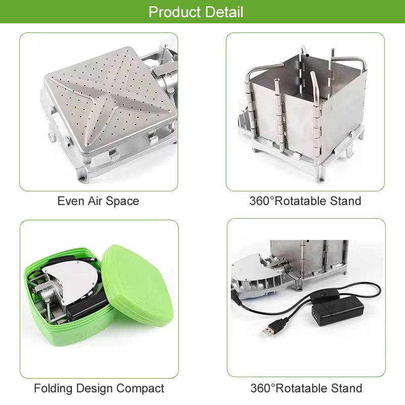 BRS 6000W poêle à bois extérieur pliable léger four à bois de chauffage cuiseur à charbon de bois BB