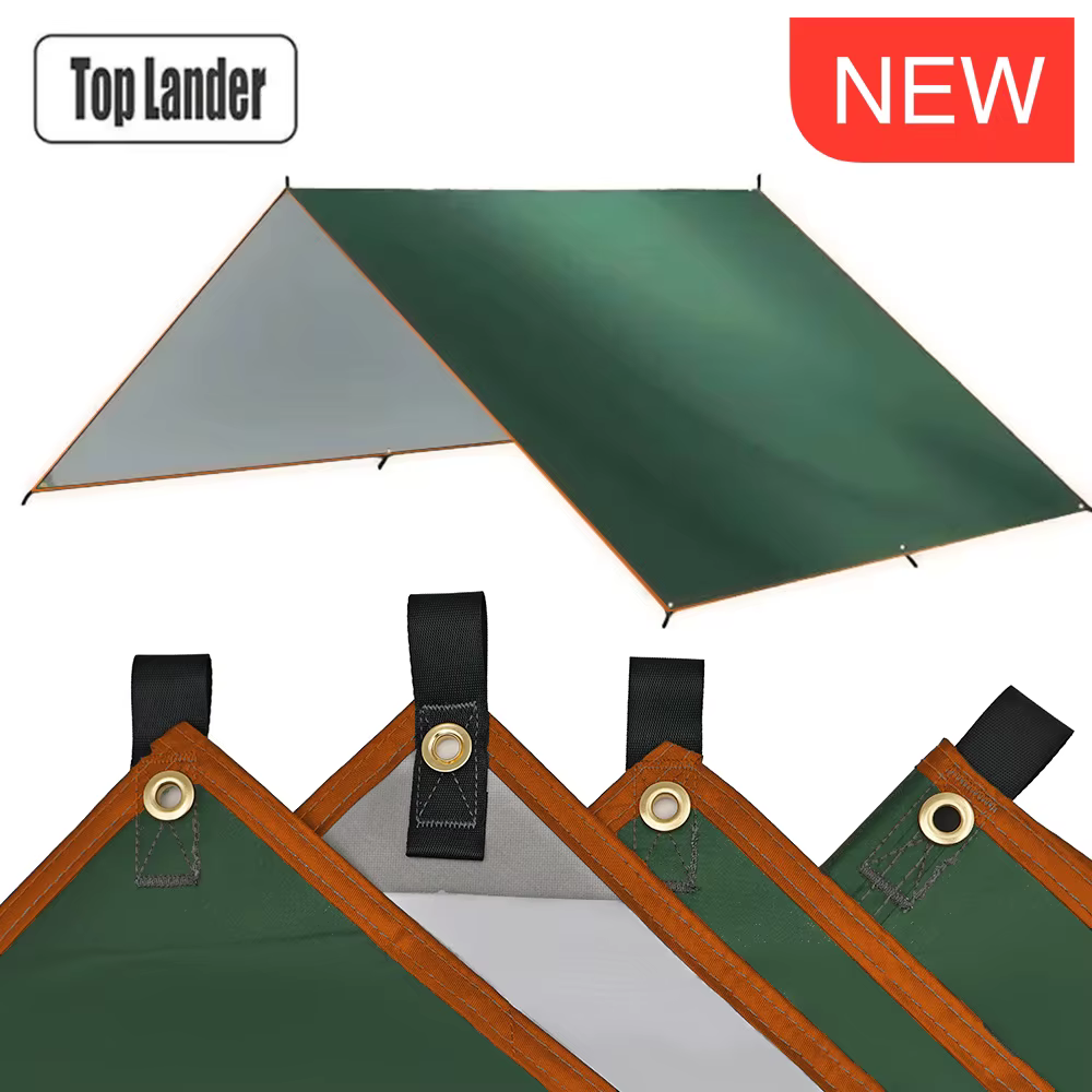 Tarp de Camping Imperméable Tente Pare-Soleil Abri Touristique Canopée de Jardin Protection Solaire 