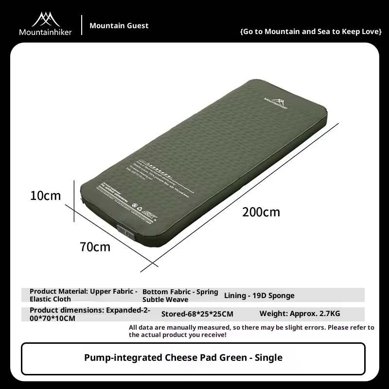 Mountainhiker Nouveau matelas gonflable édition améliorée 10 cm de hauteur avec sac de rangement, ta