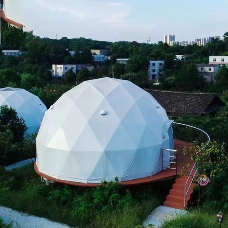 Tentes OME pour le camping en plein air, tente géodésique de luxe résistante, tente de glamping avec