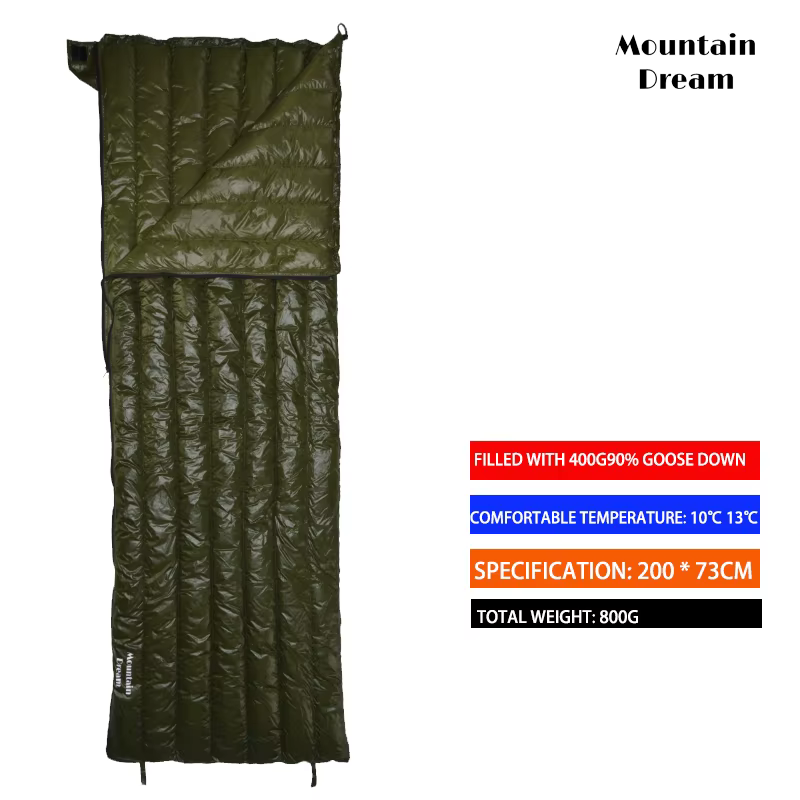 Sac de couchage de Camping en duvet d'oie pour adulte, ultraléger, Portable, 90% x 73cm, Type envelo