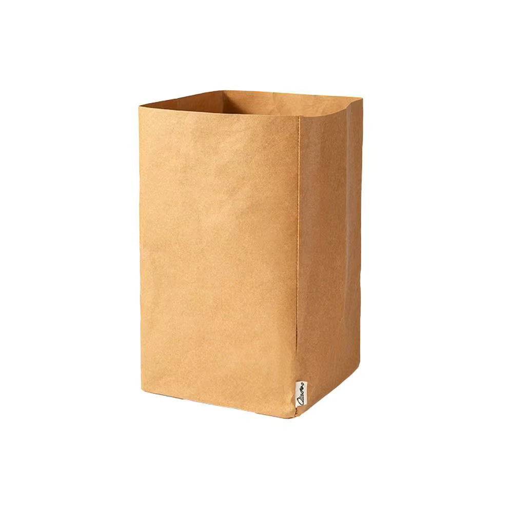Sac en Papier Kraft Réutilisable de Grande Capacité, Carré Épais, à Emporter, Lavable, Étanche, Shop
