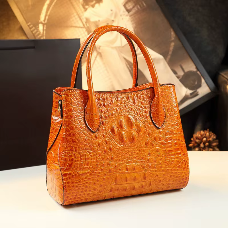 Sac à main femme motif crocodile, grande capacité, sac de jardin, nouveau style 2026, sac à bandouli
