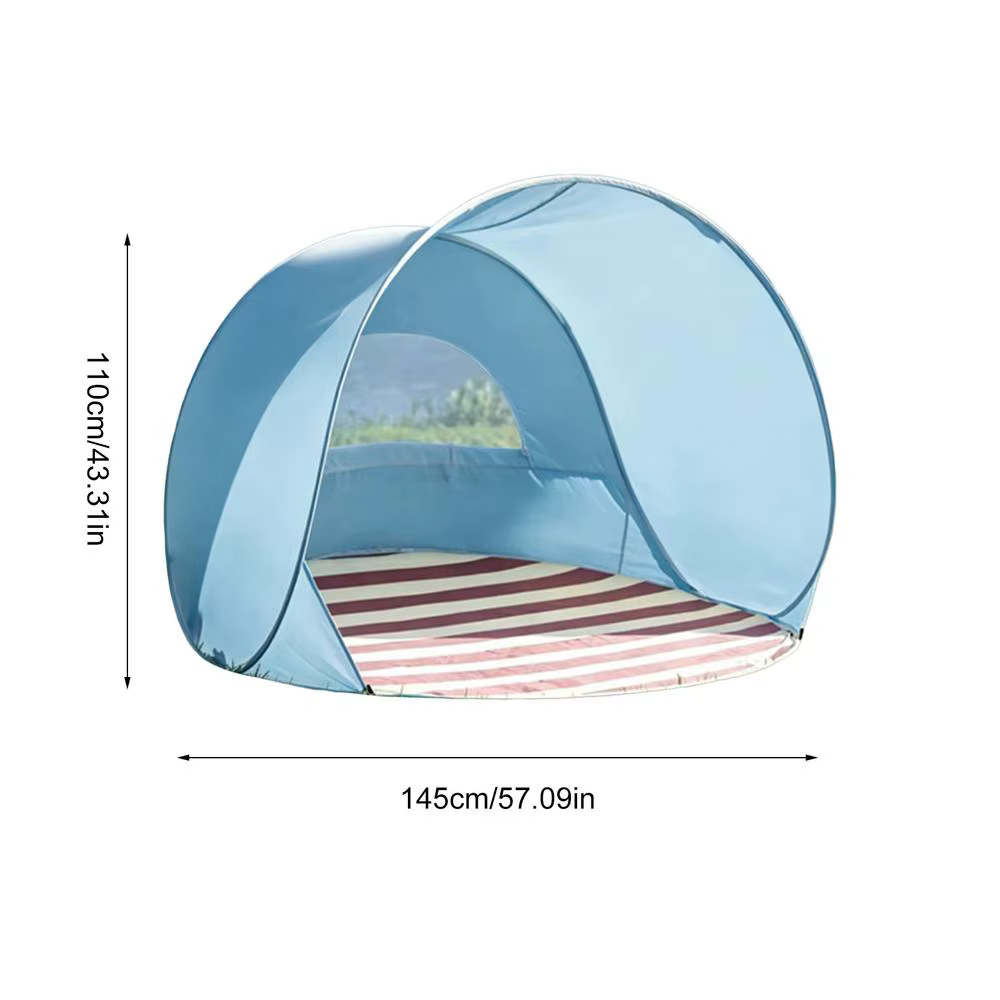 Tente de plage portable, légère, facile à installer, auvent de plage, protection solaire pour la fam