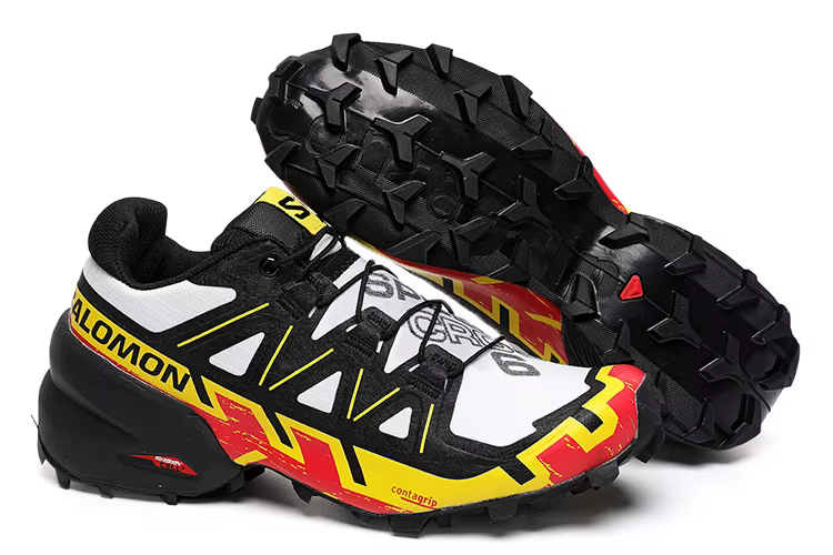 Chaussures de trail running Salomon Speedcross 6 rouge/noir pour homme | Semelle extérieure Contag