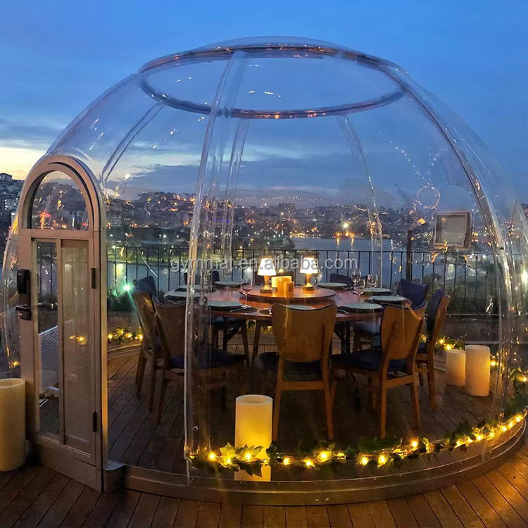 Portable pliable en plein air Camping Resort hôtel maison préfabriquée Pop Up hiver luxueux gonflabl