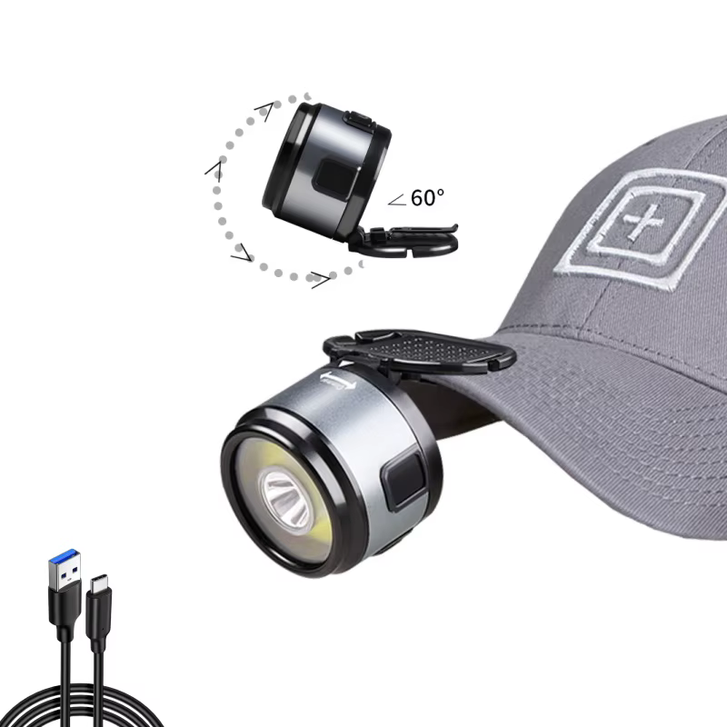 Lampe frontale bandeau lampe minière Rechargeable Ultra-lumineuse capuchon pince Camping Constructio