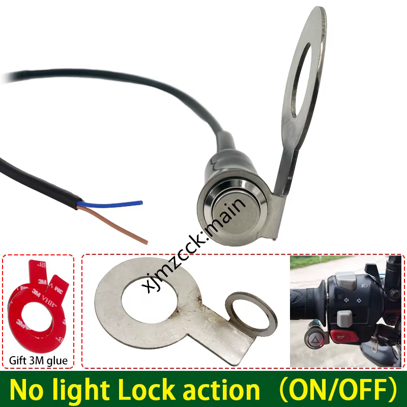 LED moto interrupteur marche + arrêt guidon montage en alliage d'aluminium étanche 12V antibrouillar