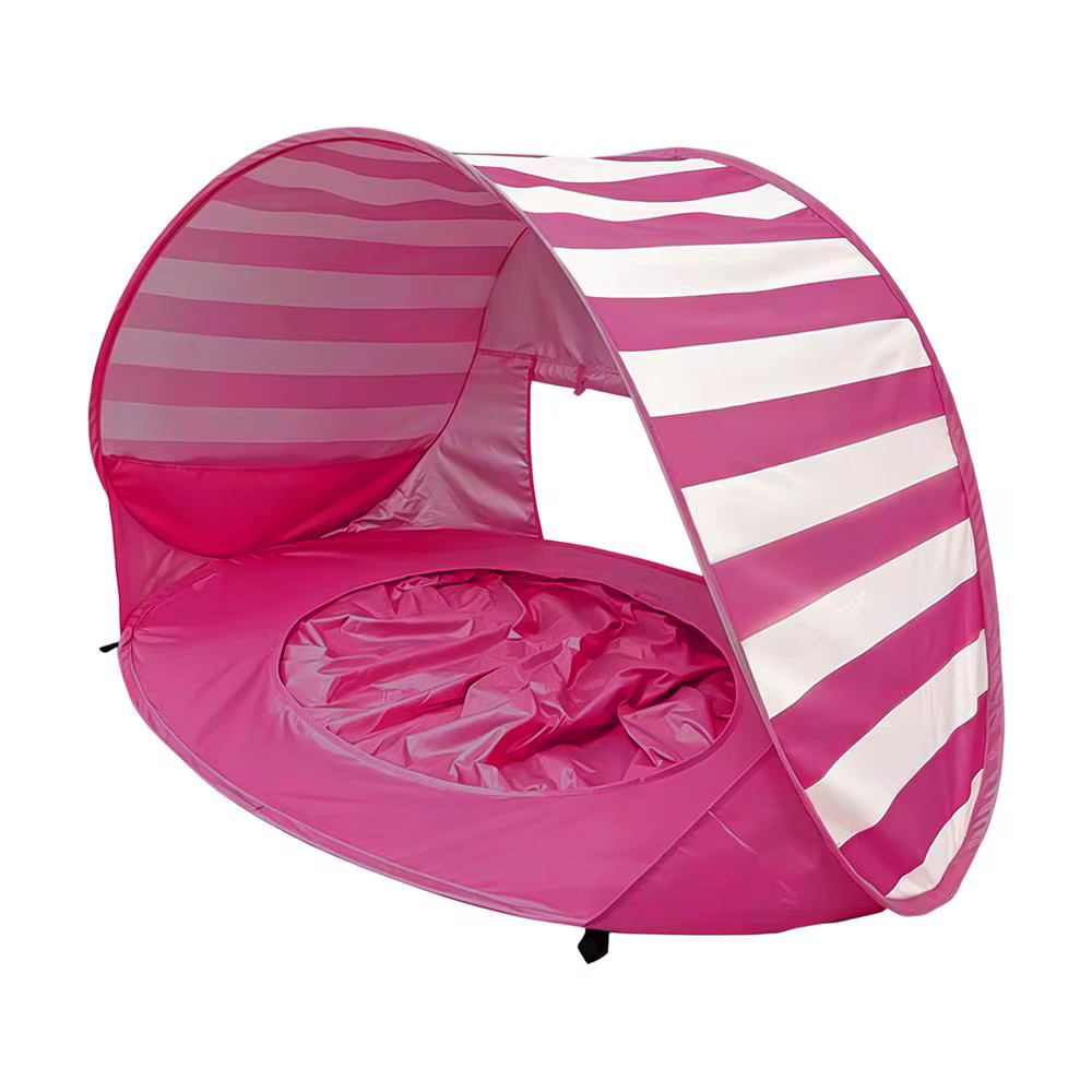 Tente de plage 2 en 1 pour enfants, protection UV, pliable, avec mini piscine, abri solaire extérieu