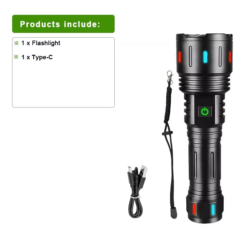 Lampe torche LED la plus puissante 2026, 3 500 000 LM, super lumineuse, portée longue de 5 000 m, re