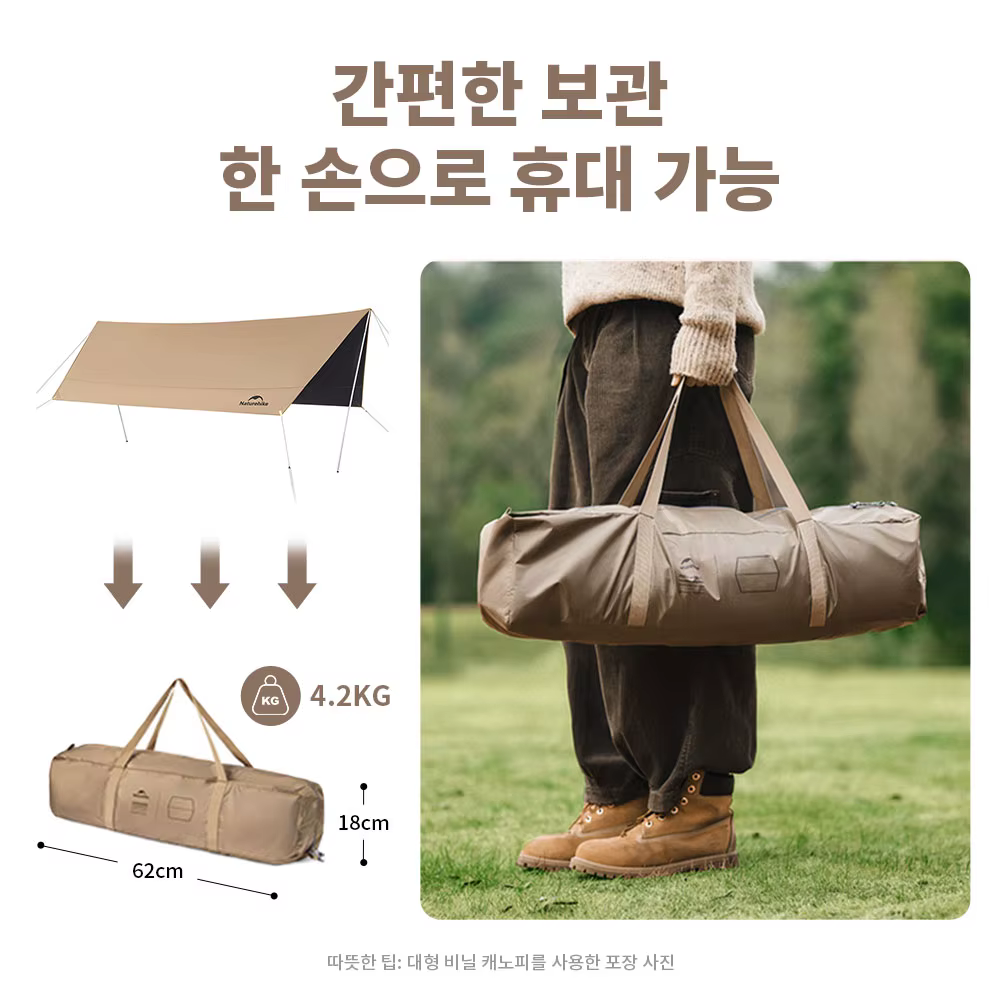 Naturehike Camping abri solaire été 10-12 personnes auvent 17 ㎡ Pare-soleil, parc extérieur, tente
