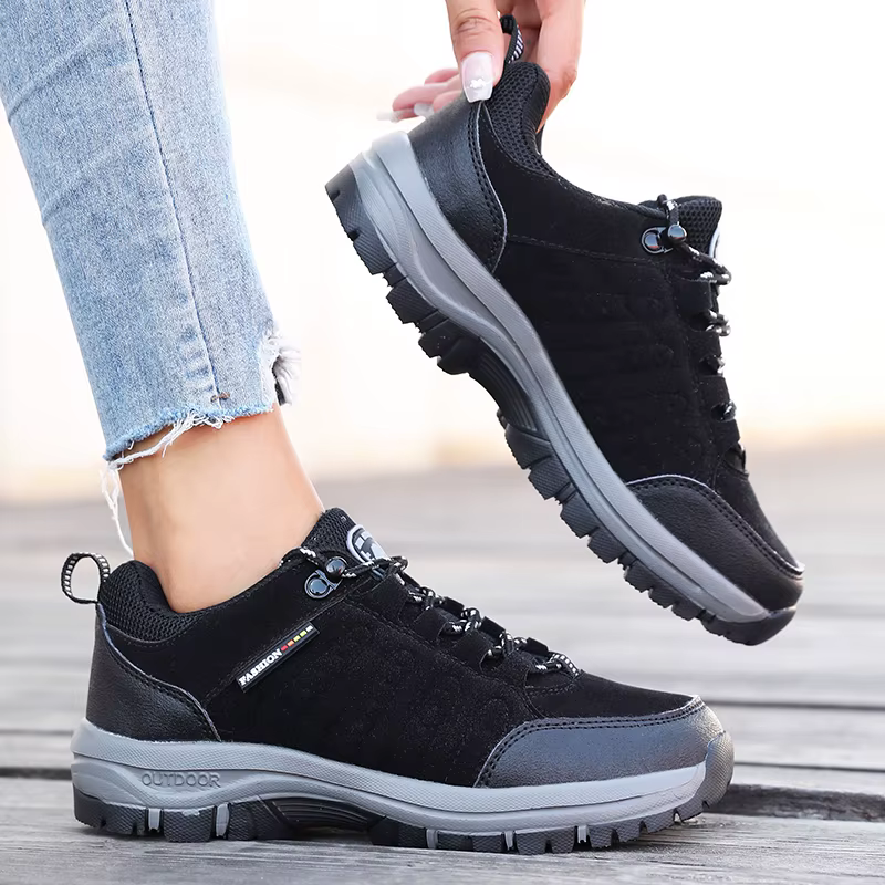 Chaussures de randonnée en daim rétro pour femmes, baskets à plateforme tactique, antidérapantes, po