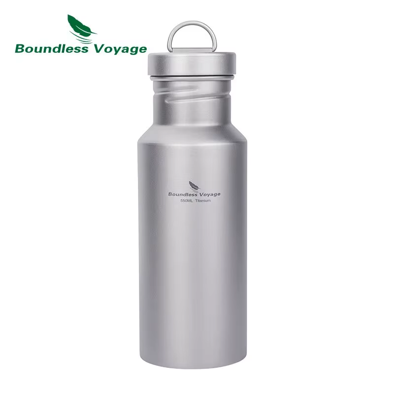 Bouteille d'eau en titane Voyage sans limites avec couvercle, bouteille de Sport réutilisable anti-f