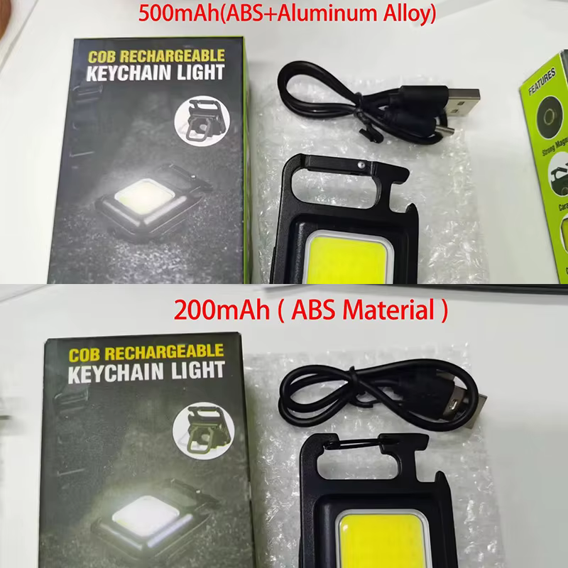Mini lampe de poche LED COB, porte-clés EDC Super lumineux, lampe de poche d'urgence pour Camping en