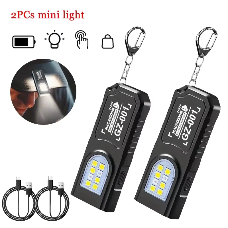 Lampe de travail tactique portable, lampe torche EDC, mini lampe torche LED, outil de camping en ple