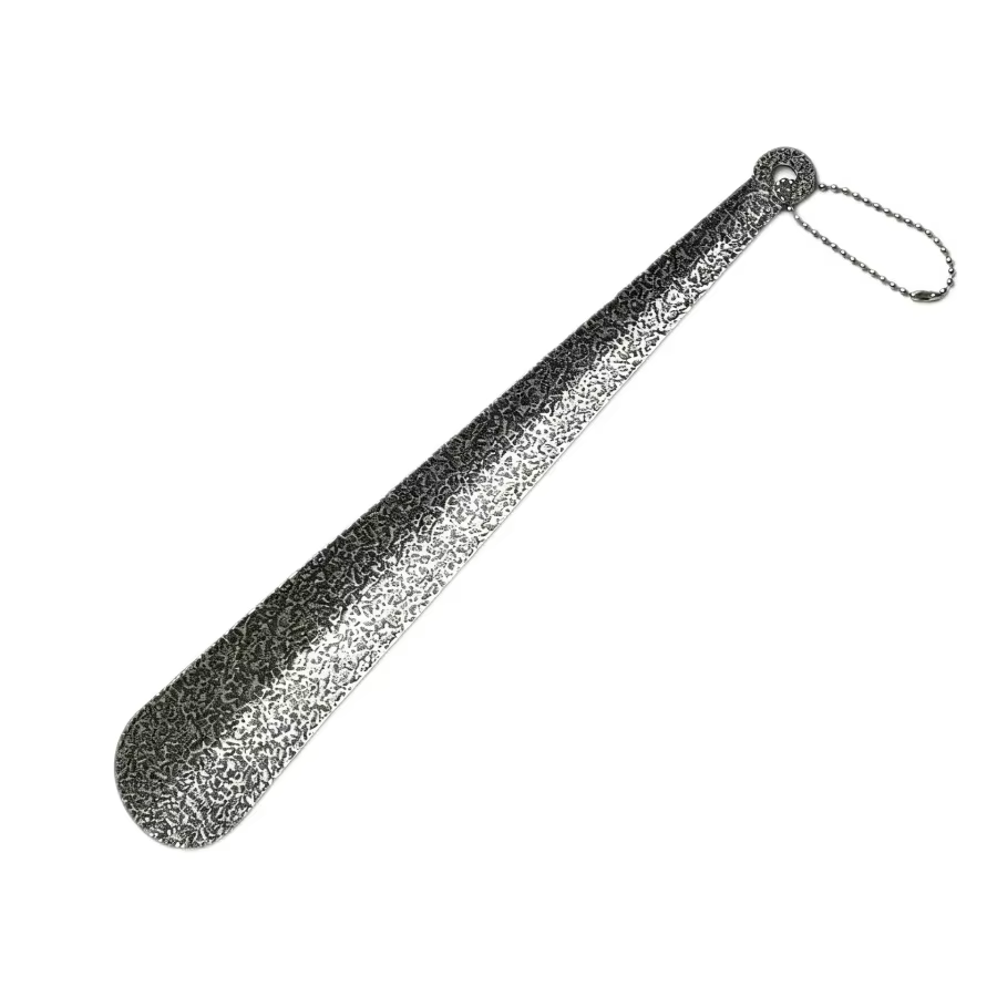 Chausse-pied en métal, manche en cuir de 6,7 pouces, chausse-pied courte en acier inoxydable, adapté