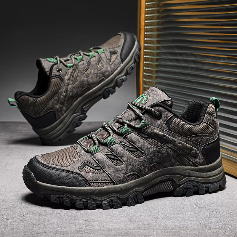 Chaussures de randonnée pour hommes, nouvelles bottes de marche confortables antidérapantes à lacets