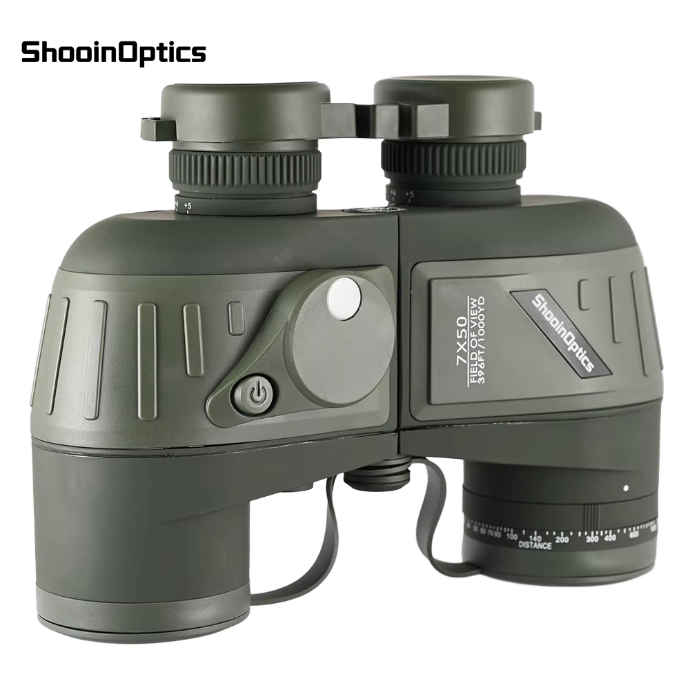 SHOOINOPTICS jumelles 7X50 boussole nautique FMC azote flottant imperméable pour la chasse observati