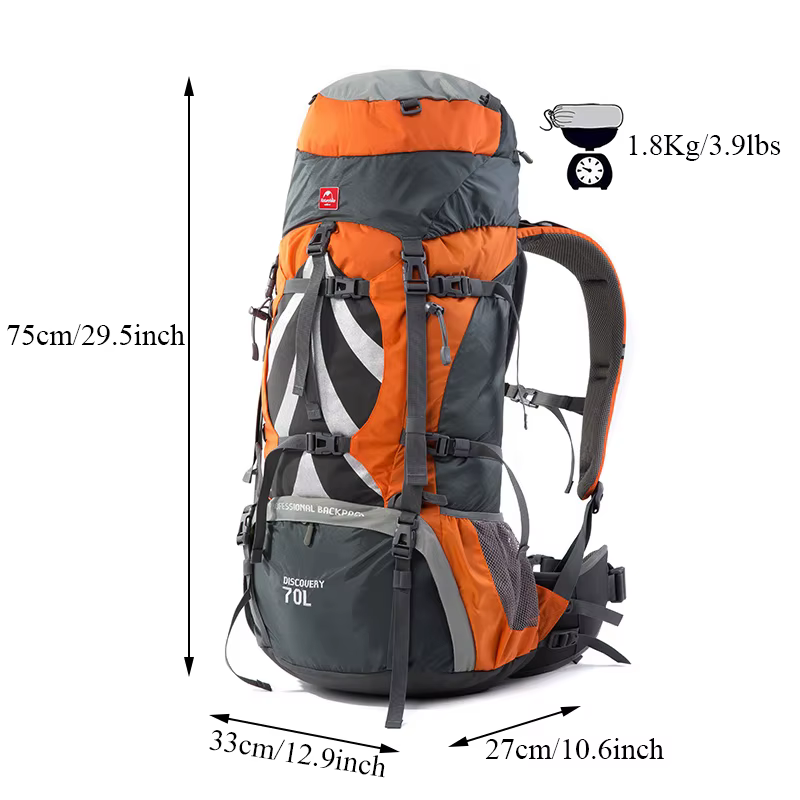 Natureifa-Sacs à dos de randonnée étanches pour hommes et femmes, sac d'escalade extérieur, grande c