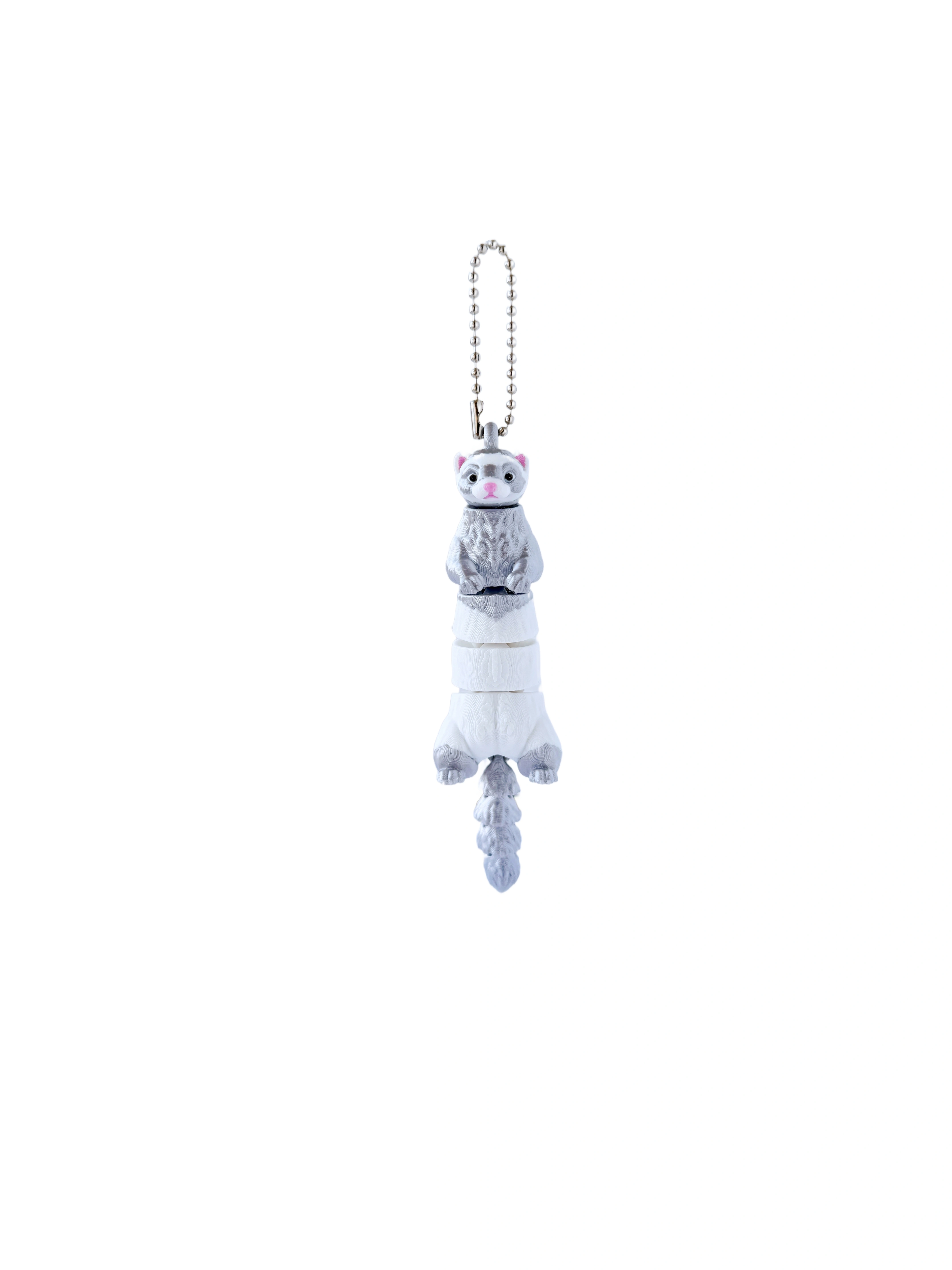 1/2 pièce - Porte-clés furet articulé imprimé en 3D pour la Saint-Valentin, cadeau de jouet de maria