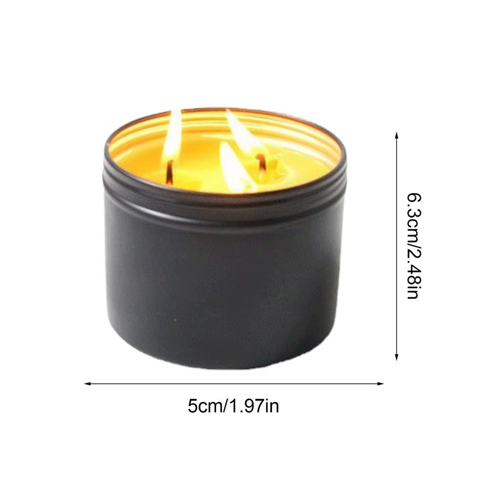 Bougies à combustion longue bougie de Camping avec pot 36 heures lampe à 3 mèches à combustion longu
