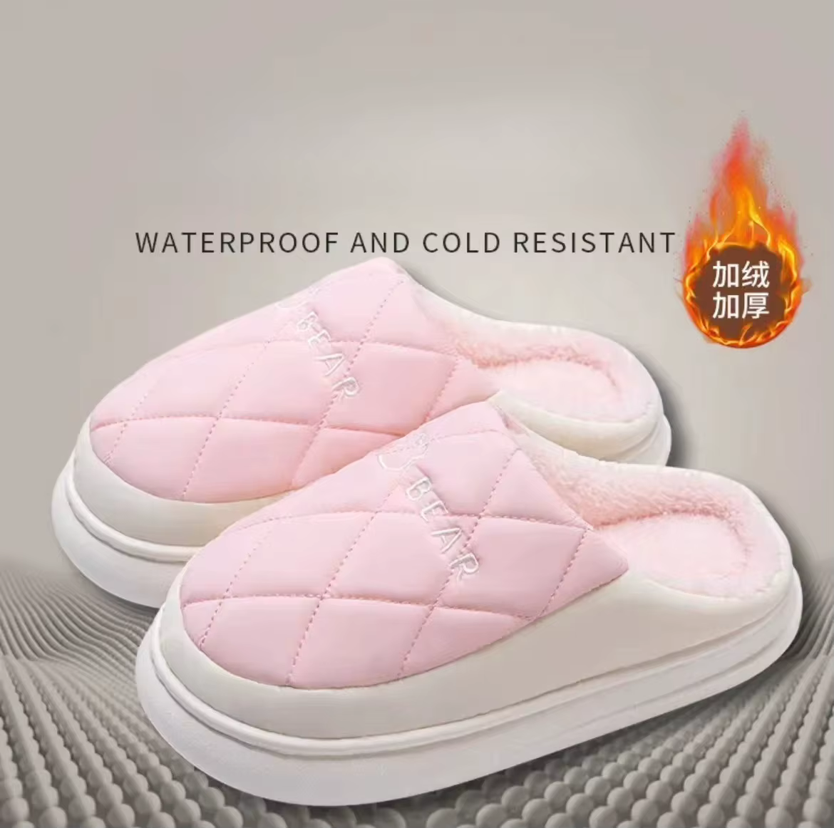 Pantoufles imperméables d'hiver 2025 pour hommes – Chaussures de maison à semelle épaisse ultra douc