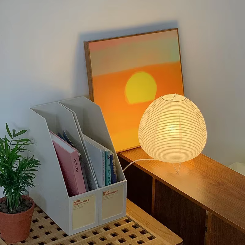 Lanterne japonaise lampe de Table Led salon chambre chevet papier de riz lumières étude chez l'habit