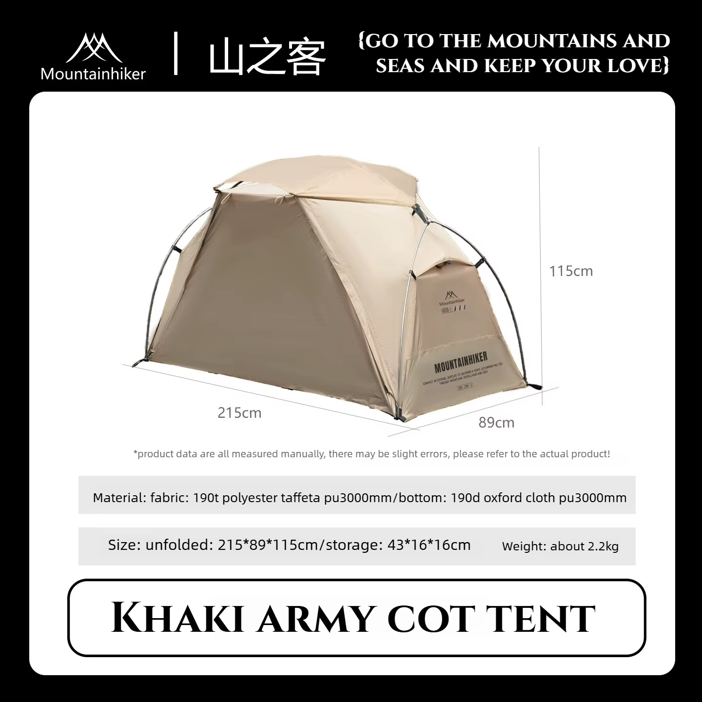 Tente de camping ultra-légère MOUNTAINHIKER avec tente intérieure indépendante, imperméable, respira