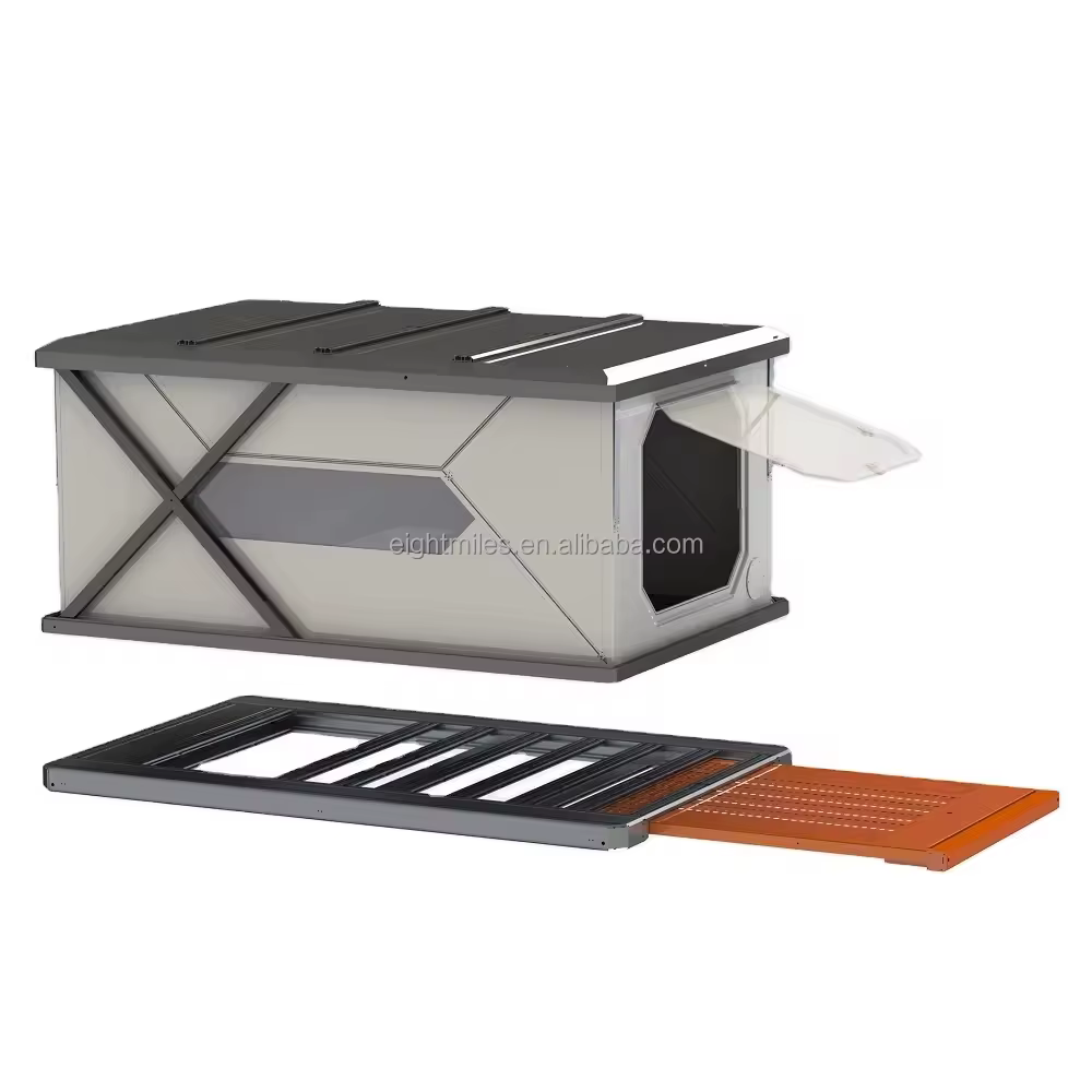 Tente de toit de voiture à coque rigide pour 3-4 personnes, avec panneau solaire 900W, pour Camping 