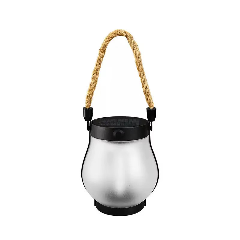 Lampes solaires à flamme pour le camping en plein air, lanterne suspendue portable à flamme, lampe à