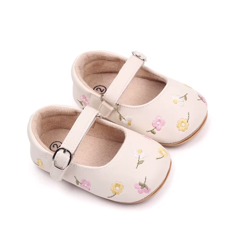 Mocassins mignons en cuir PU avec nœud papillon pour bébé fille, semelle souple, chaussures plates p