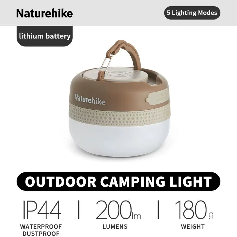 Naturehike – lampe de Camping Rechargeable pour tente de Camping en plein air, avec 5 Modes d'éclair