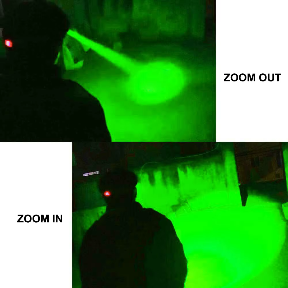 E2 vert/rouge/UV Led lampe frontale Zoomable lampe frontale torche 4 Modes phare USB charge pêche ch
