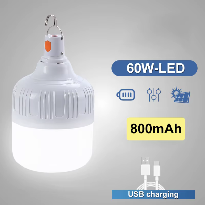 USB Rechargeable Camping lumières lumière LED lanterne Portable ampoule de secours lampe haute puiss
