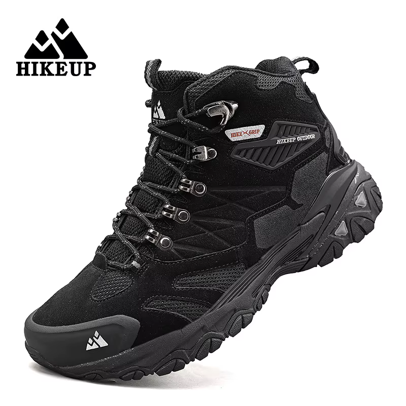 HIKEUP botte de randonnée hommes bottes de plein air daim haut Trekking Sport hommes chaussures impe