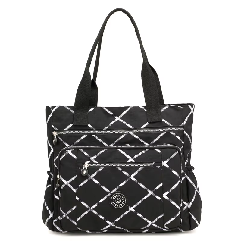 Sac à bandoulière en toile et nylon grande capacité pour femme, sac décontracté d'extérieur, sac fou