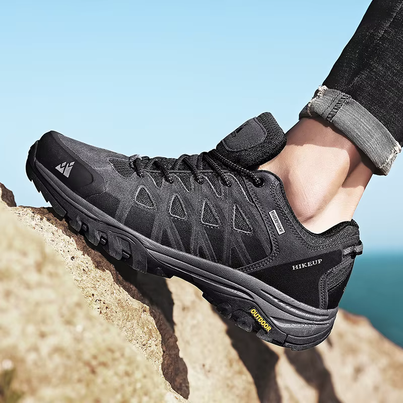 HIKEUP-Chaussures de Randonnée Respirantes à Lacets pour Homme, Baskets de Trekking, d'Escalade en P