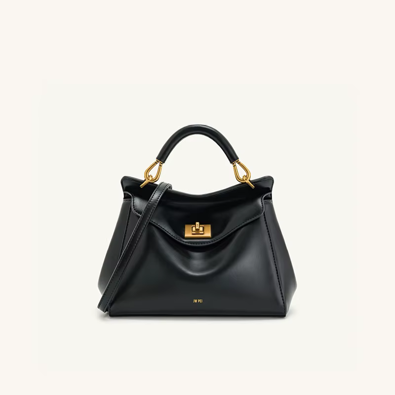 JWPEI 20206 Nouveau Sac à Main Élégant en Cuir Véritable avec Boucle pour Femme, Sac à Bandoulière e