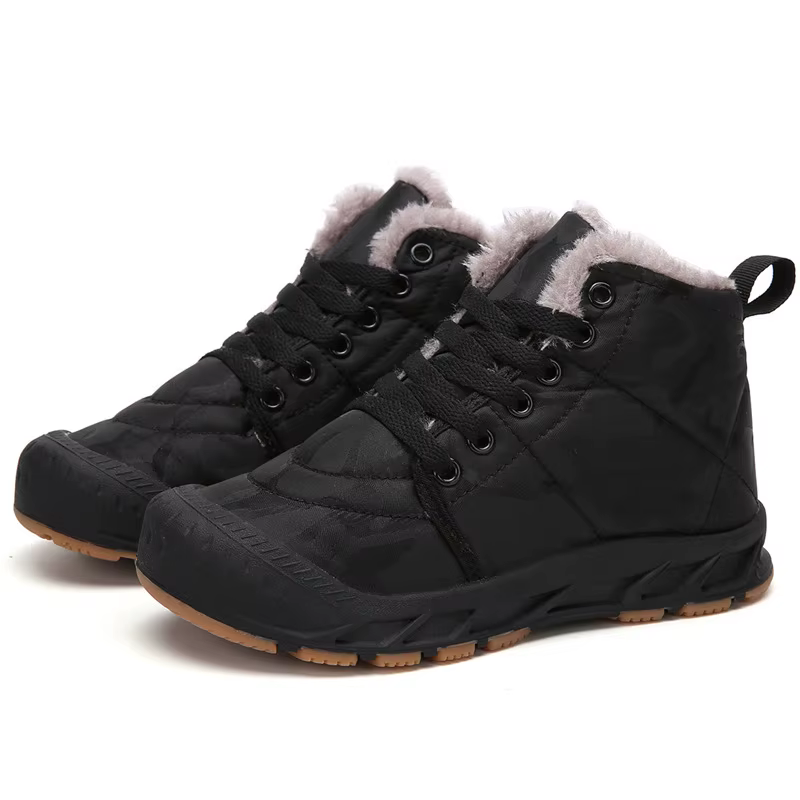 Bottes de neige imperméables pour enfants, chaussures d'extérieur chaudes, bottes courtes pour garço