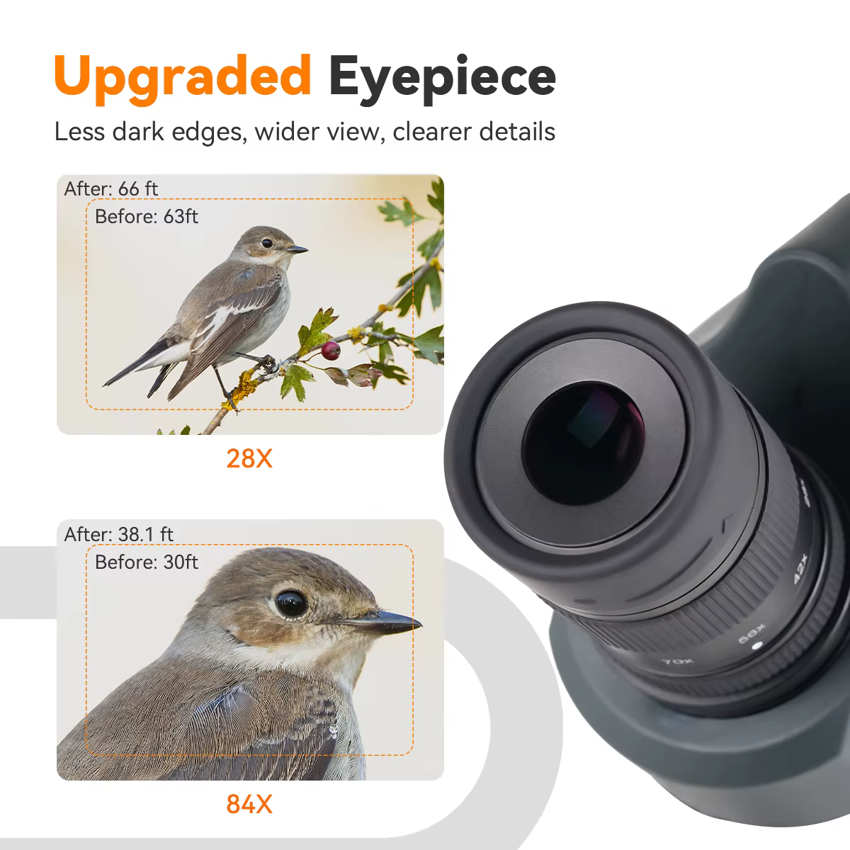 Svbony SV41Pro 28-84x80 Mak longue-vue FMC équipement de Camping étanche pour l'observation des oise