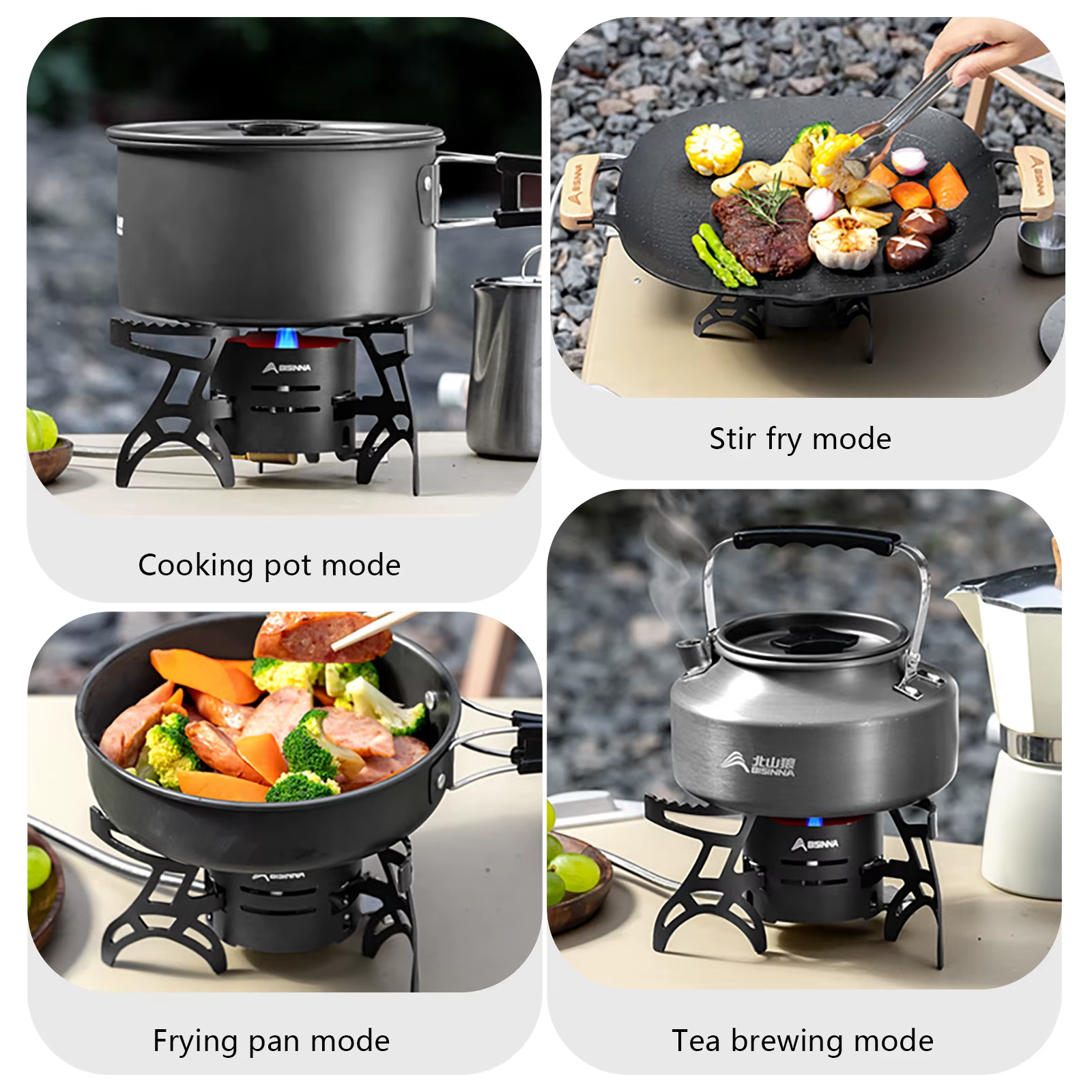 BISINNA Camping brûleur infrarouge extérieur Mini poêle 3600W haute puissance ultraléger pliant brûl