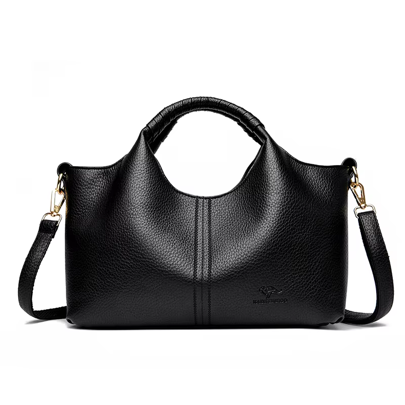 Sac fourre-tout en cuir authentique pour femmes, fourre-tout de luxe de grande capacité, sacs à band